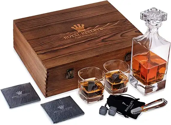 Whiskey Decanter Box Gift Set